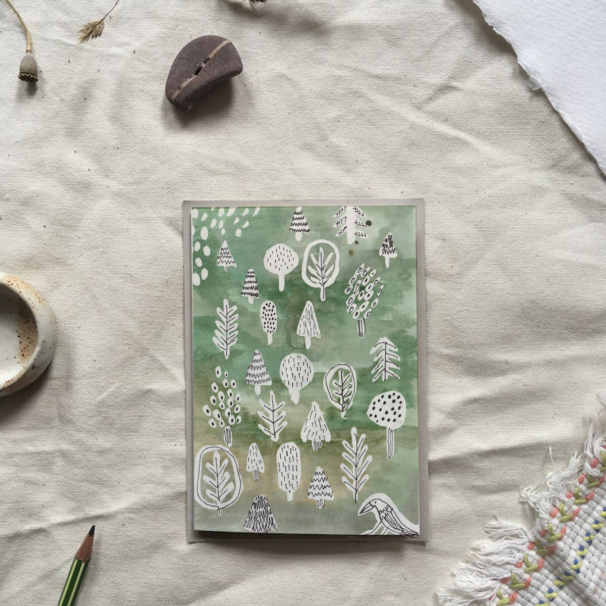Woodland Blank Greeting Card A6