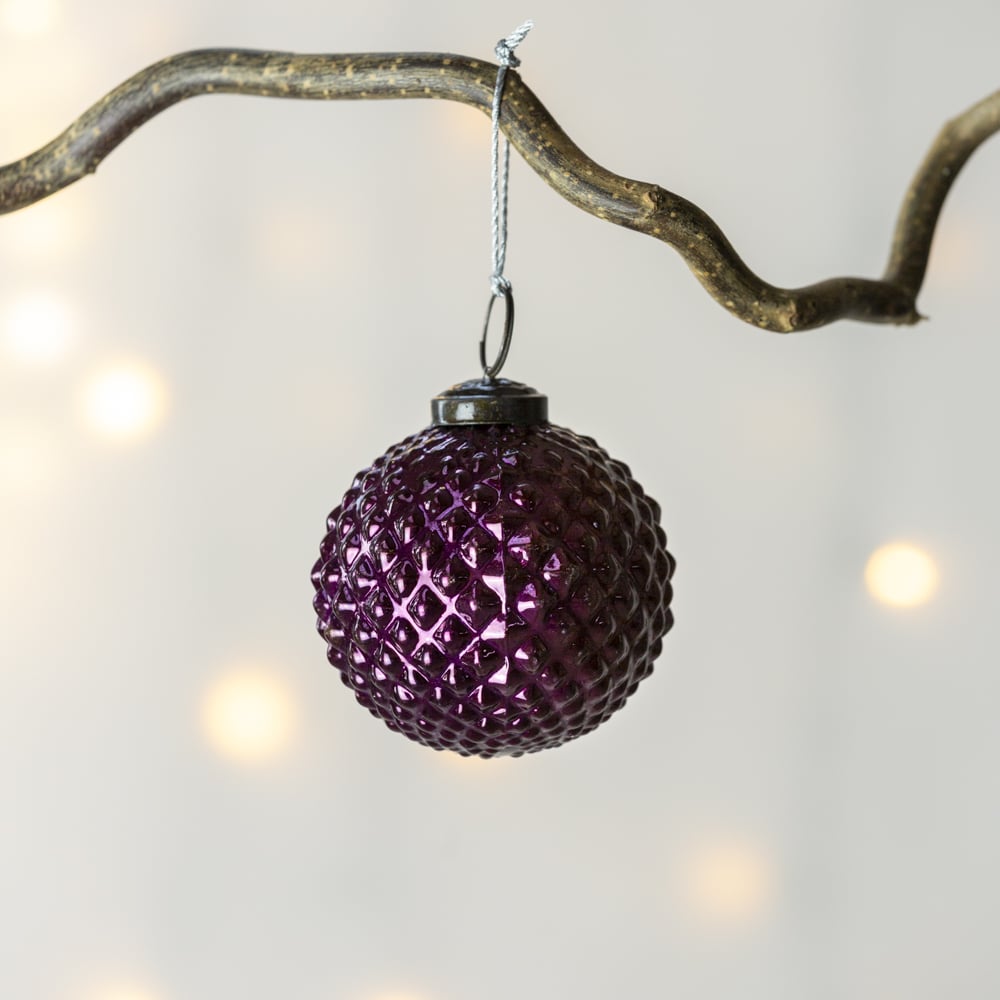 Small Textured Bauble ~ Fuchsia