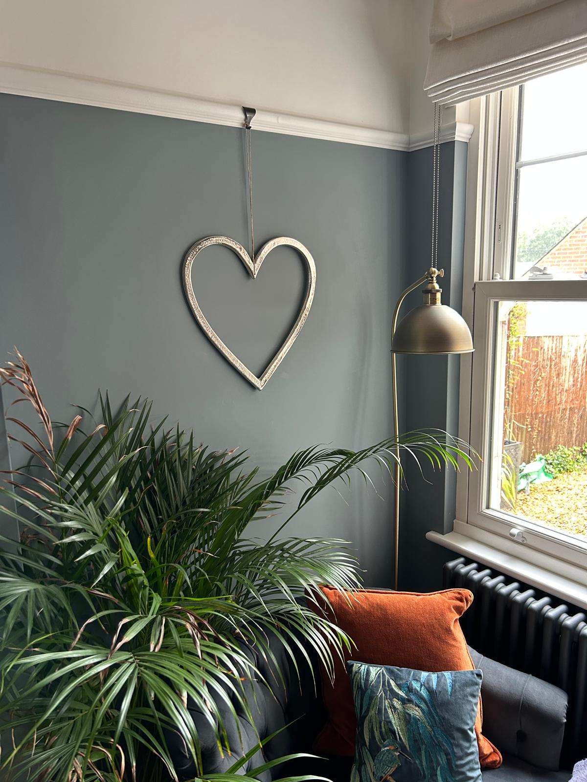 Hanging Aluminium Heart, 40cm