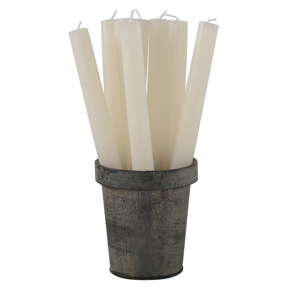 Rustic Dinner Candle ~ Ivory