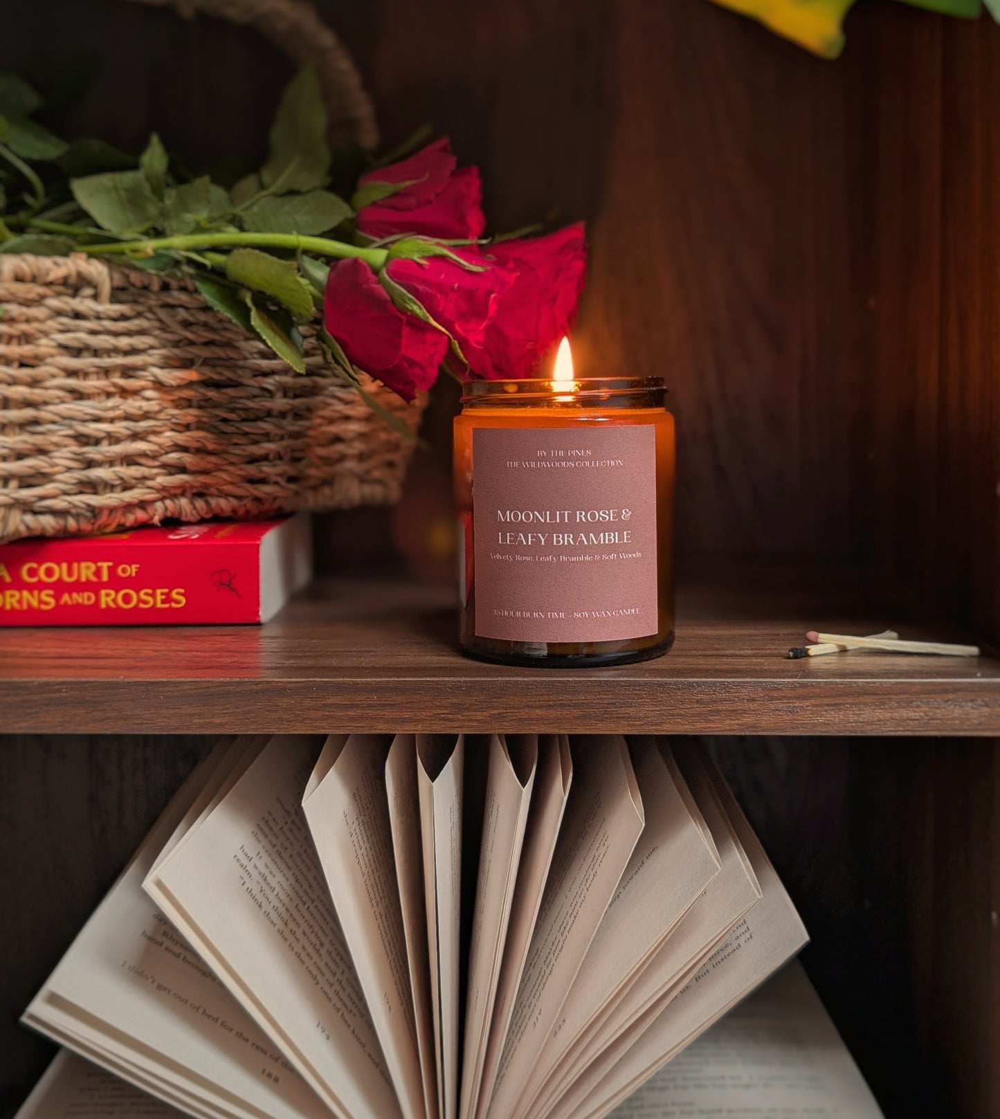 Moonlit Rose & Leafy Bramble