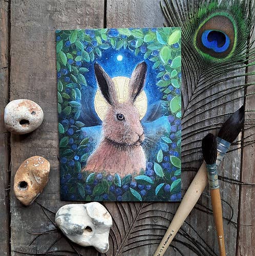 In the Valley of the Hare Greetings Card