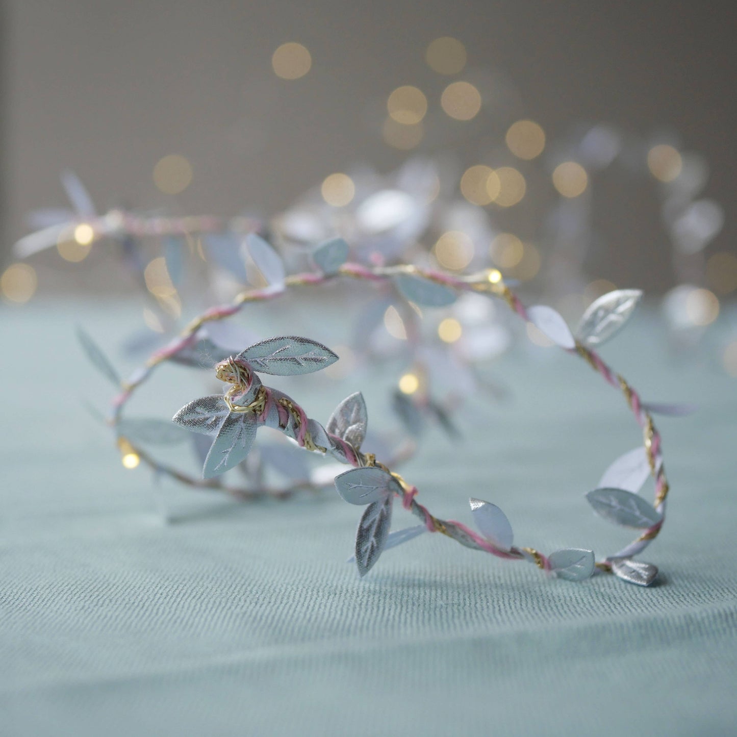 Handmade Leaf Fairy Lights - Silver