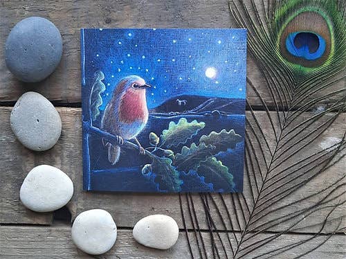 Rising Moon Greetings Card