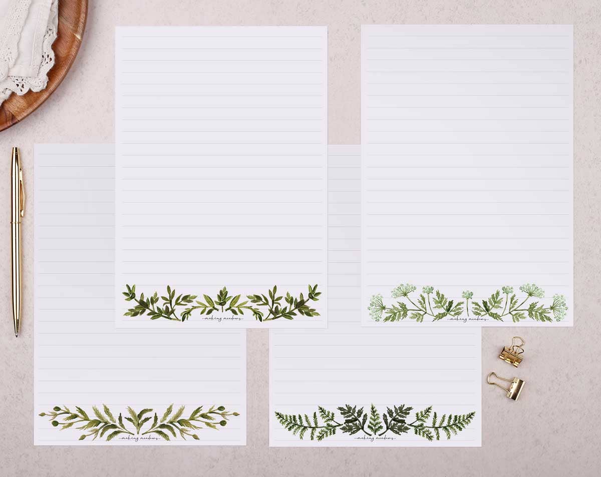 Botanical Letter Writing Set A5