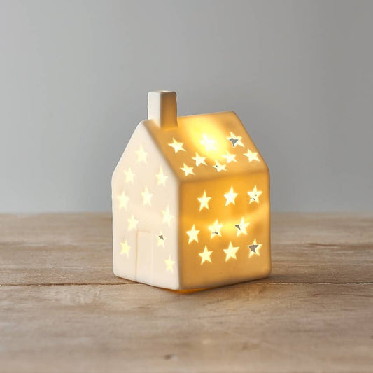 Ceramic LED Starry House, 11.5cm