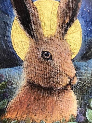 In the Valley of the Hare Greetings Card