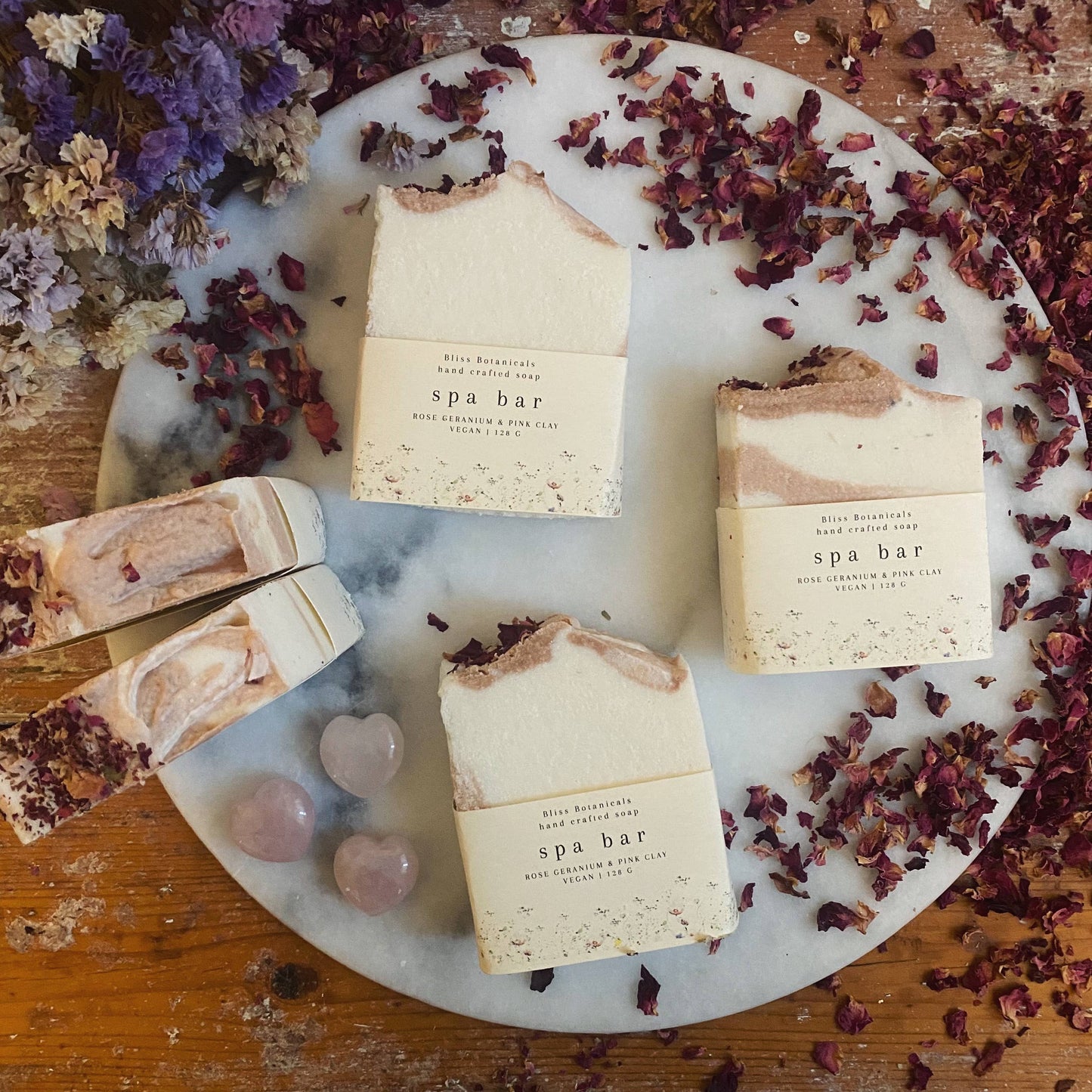 Award Winning Rose Geranium Salt Spa Bar