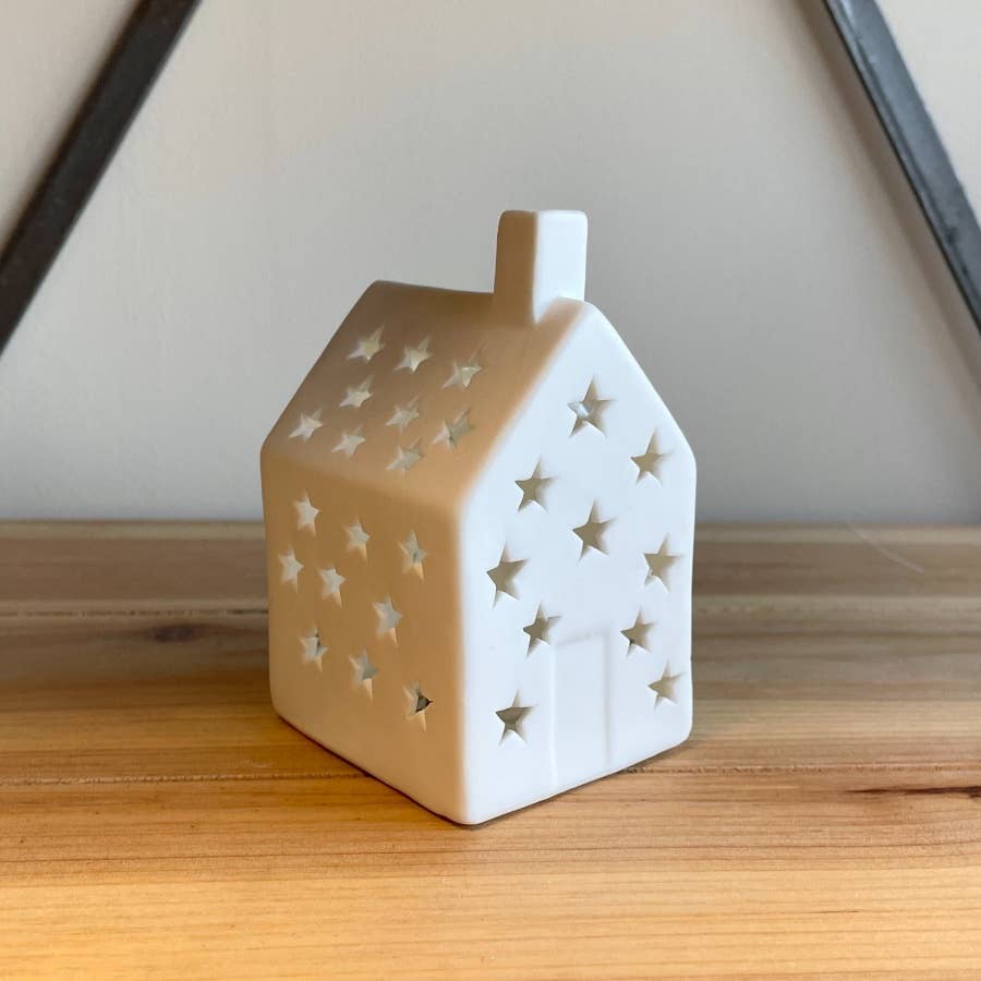 Ceramic LED Starry House, 11.5cm