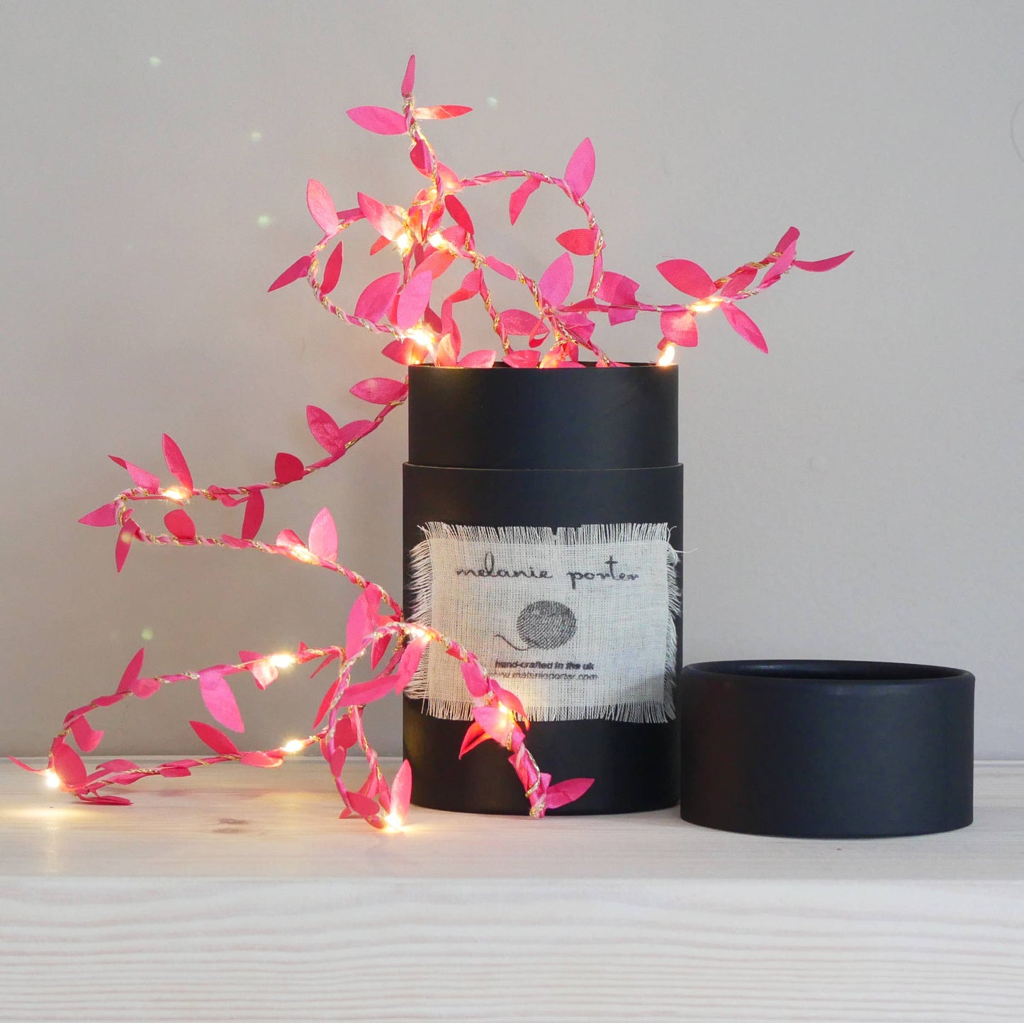 Handmade Leaf Fairy Lights - Pink