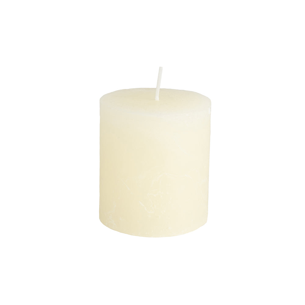 Rustic Pillar Candle ~ Ivory