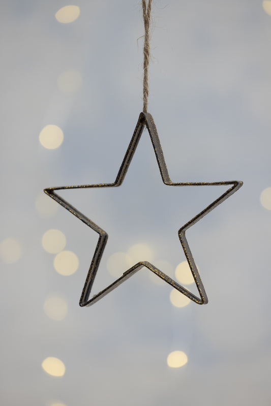Antique Gold Hanging Star ~ Medium
