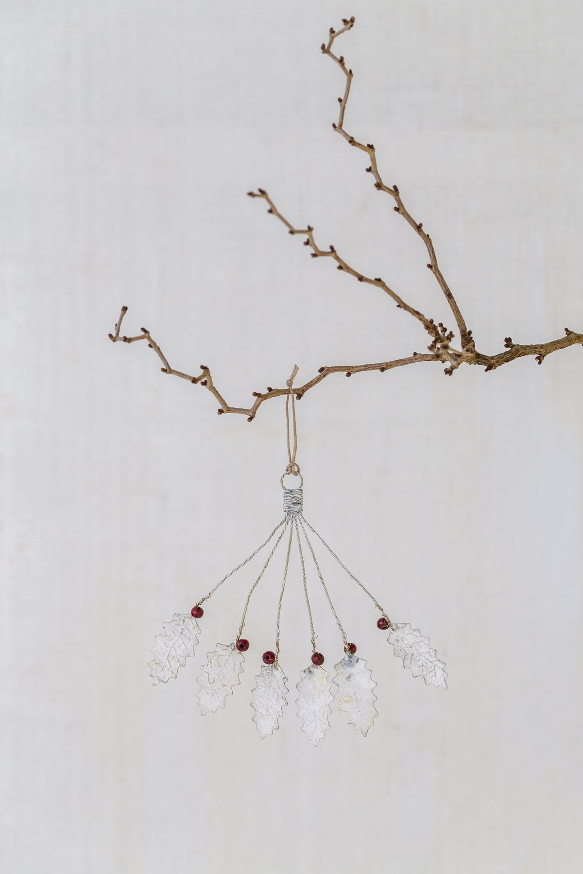 White Holly Bunch Hanging Decoration