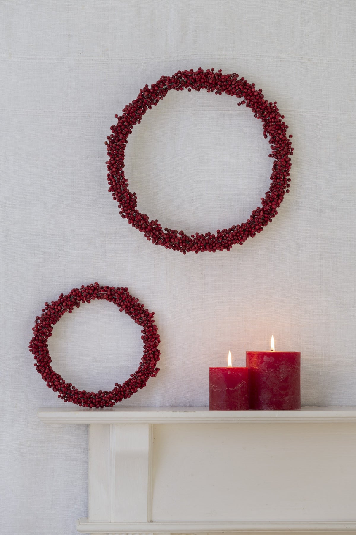 Large Red Berry Wooden Wreath