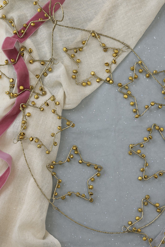 Gold Star and Bell Garland