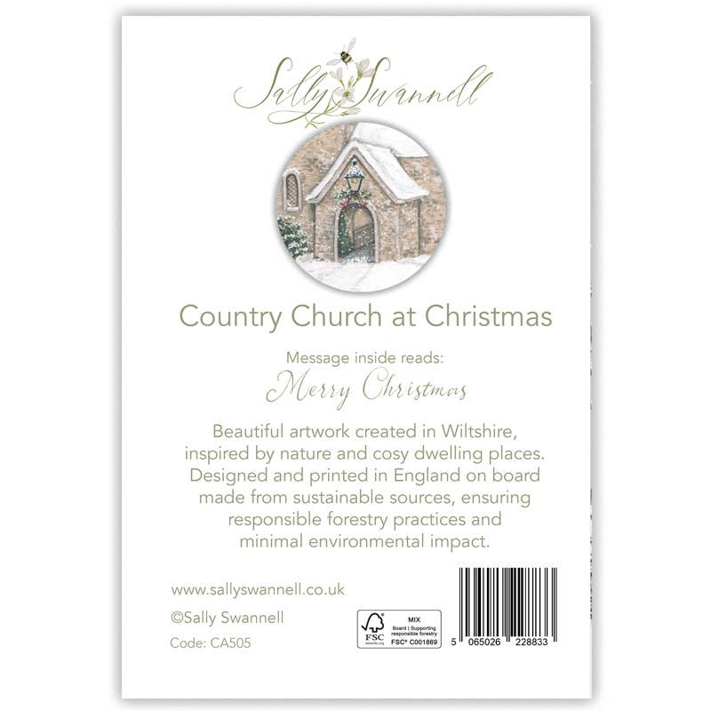 Country Church at Christmas | Christmas Card