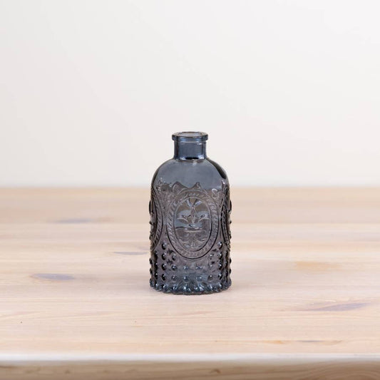 Fleur De Lis Bottle in Blue, 12.5cm