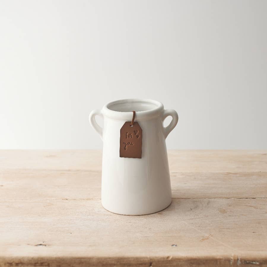 For You White Vase, 14cm